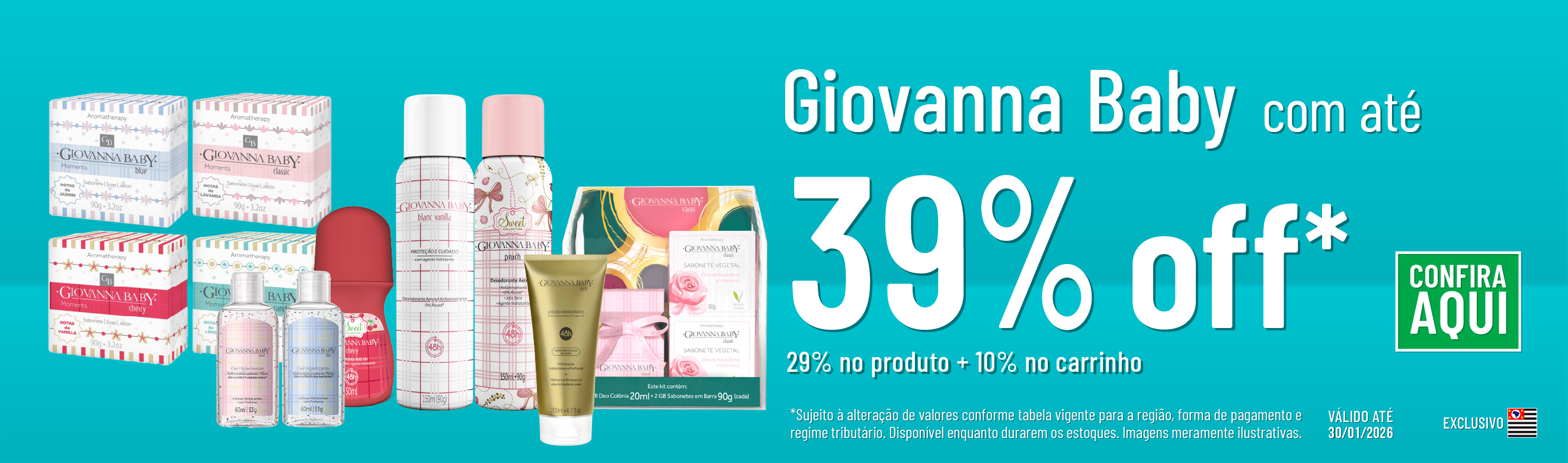 Linha Giovanna baby com até 39%*