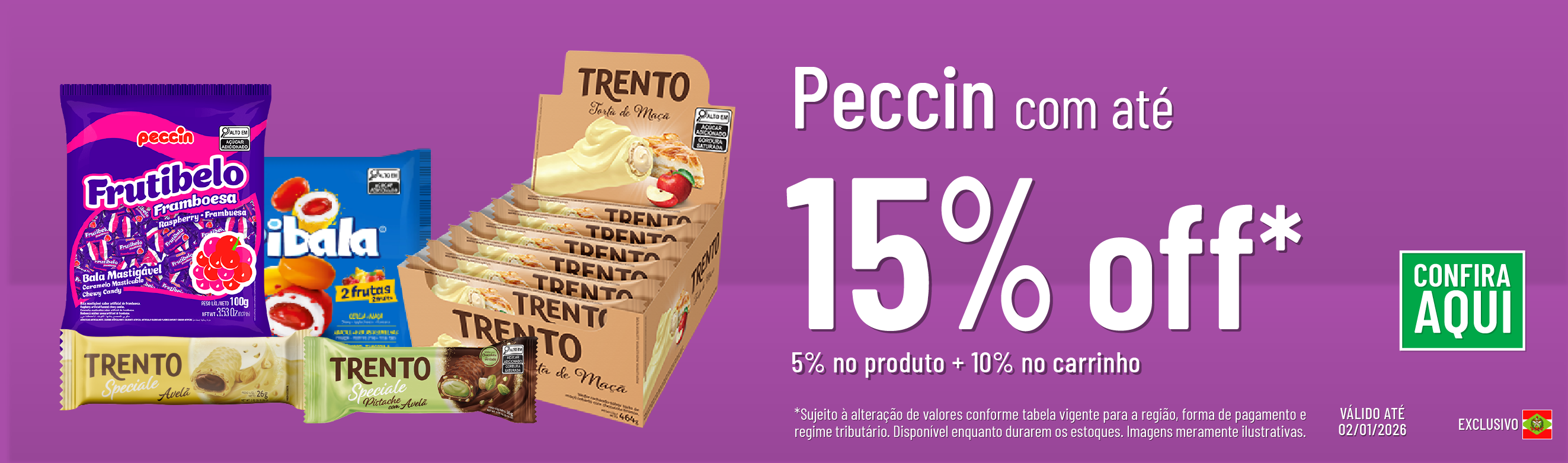 Linha Peccin com até 15% OFF*