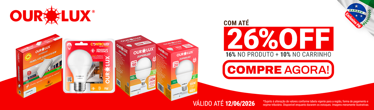 Linha Ourolux com 26% OFF*