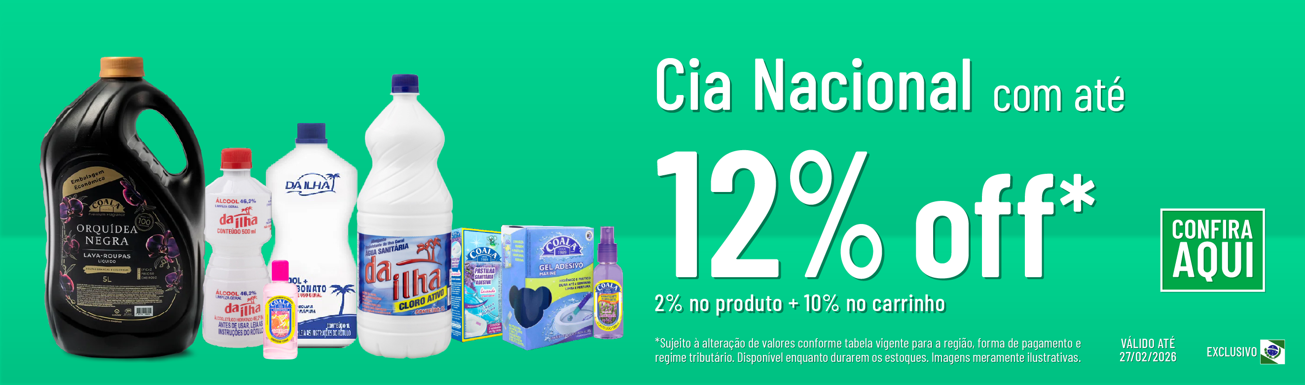 Linha Cia nacional com 12% OFF*