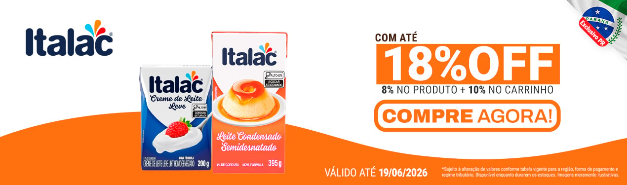 Linha Italac com até 18%OFF*