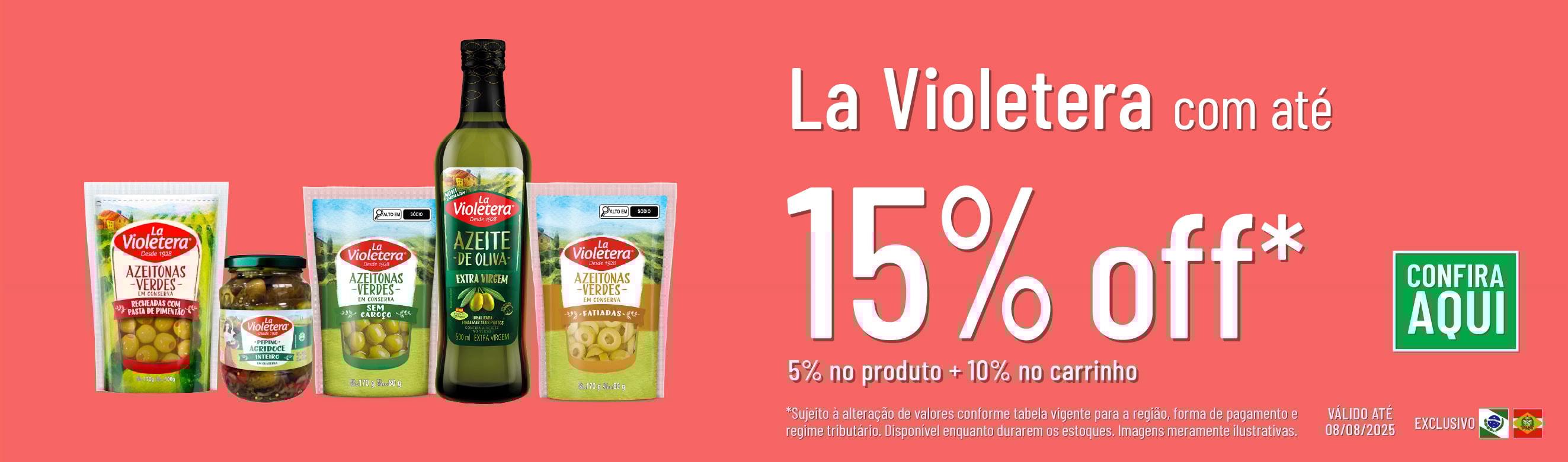 Linha La violetera com até 15% OFF*