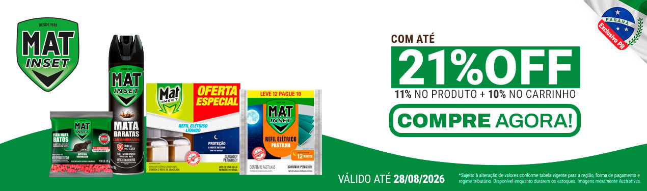 Linha Mat inset com até 21%OFF*