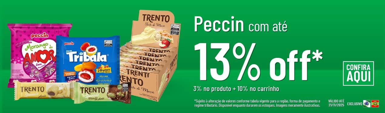 Linha Peccin com até 13% OFF*