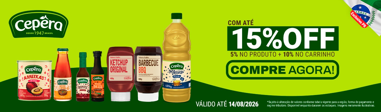 Linha Cepera com 15% OFF*