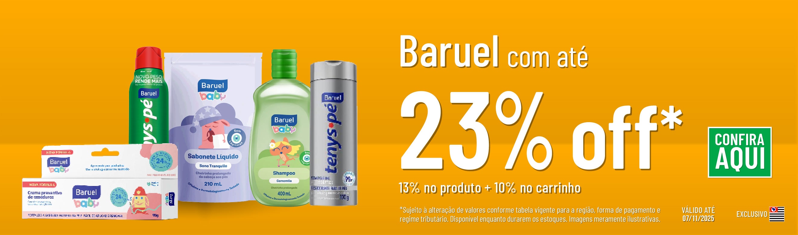Linha Baruel com 13% OFF*
