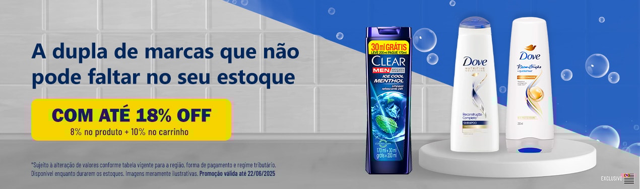 Linha Unilever com 18% OFF*