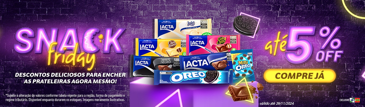 Linha Mondelez com 5% OFF*