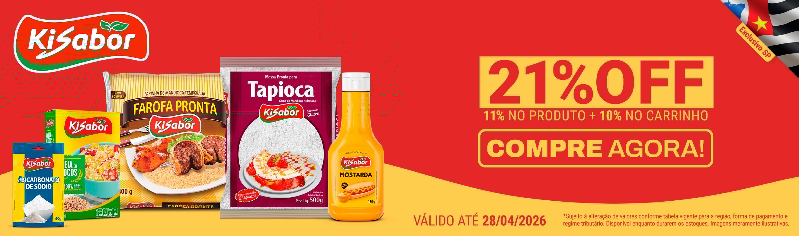 Linha Kisabor em até 21%OFF*
