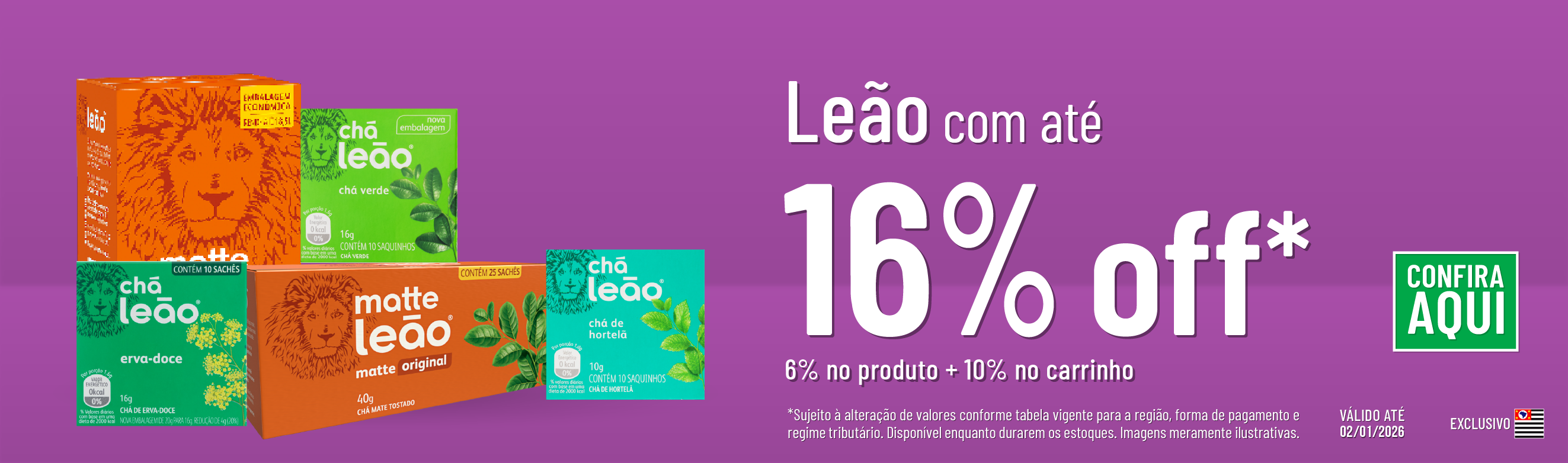 Linha Leão com 16% OFF*