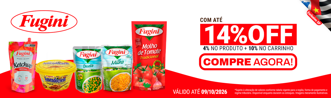 Linha Fugini com 14% OFF*