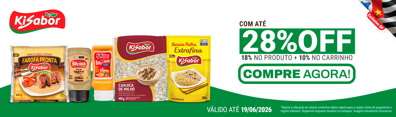 Linha kisabor com 28% OFF*