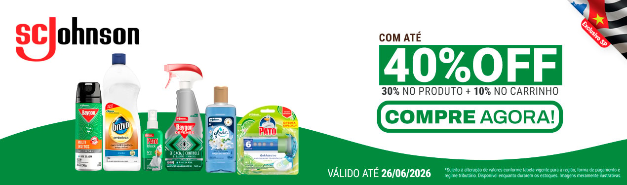 Linha SC Johnson com 40% OFF*