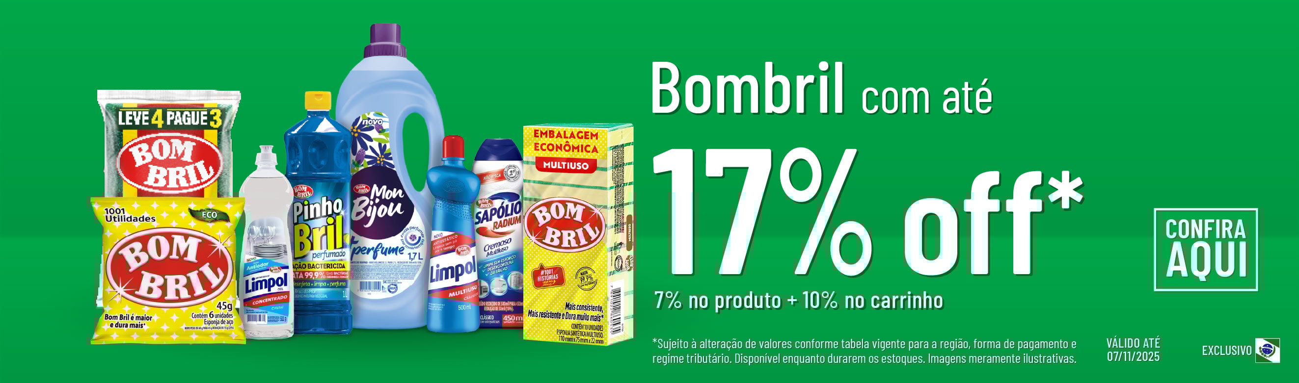 Linha Bombril com 17% OFF*