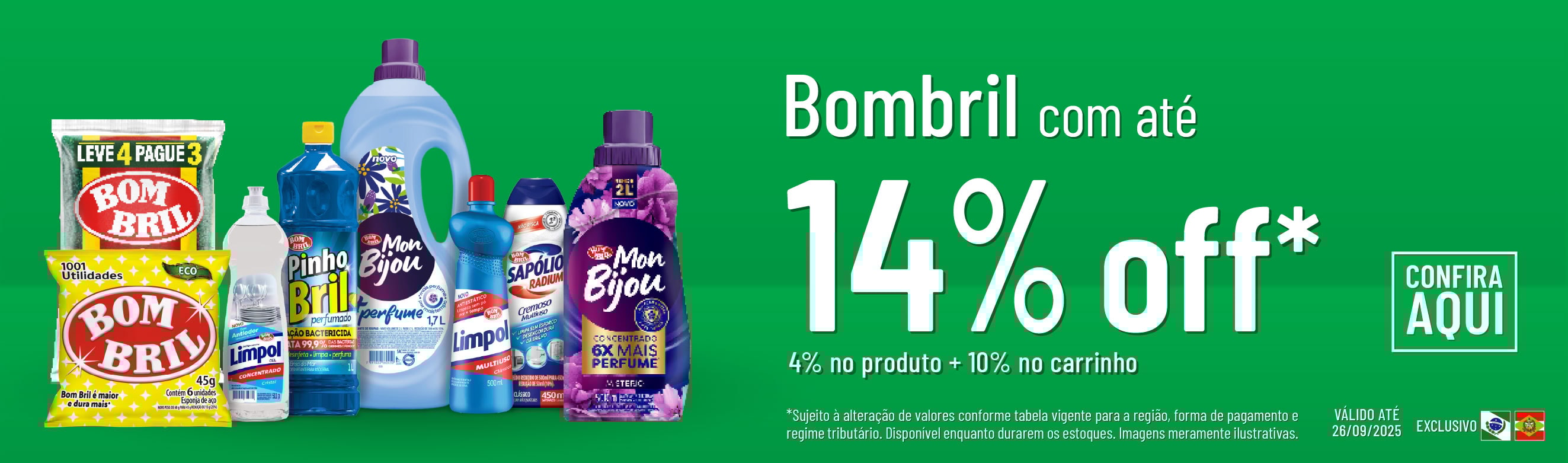 Linha Bombril com 14% OFF*