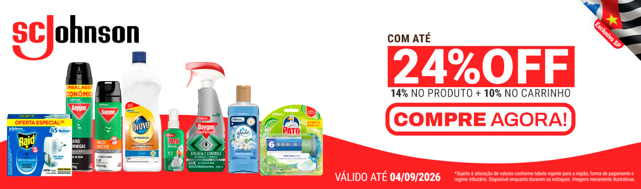 Linha SC Johnson com 24% OFF*