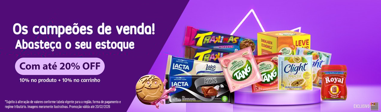 Linha Mondelez com 21% OFF*