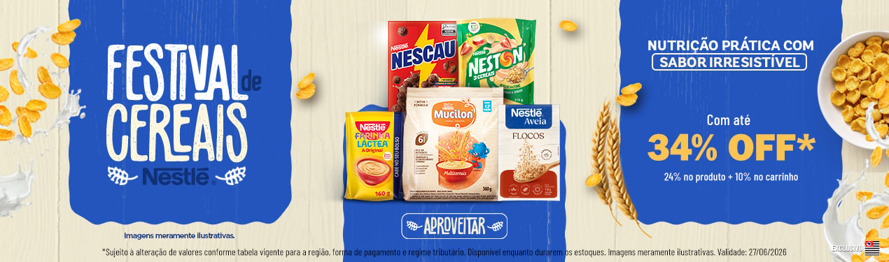 Linha Nestle com 34% OFF*