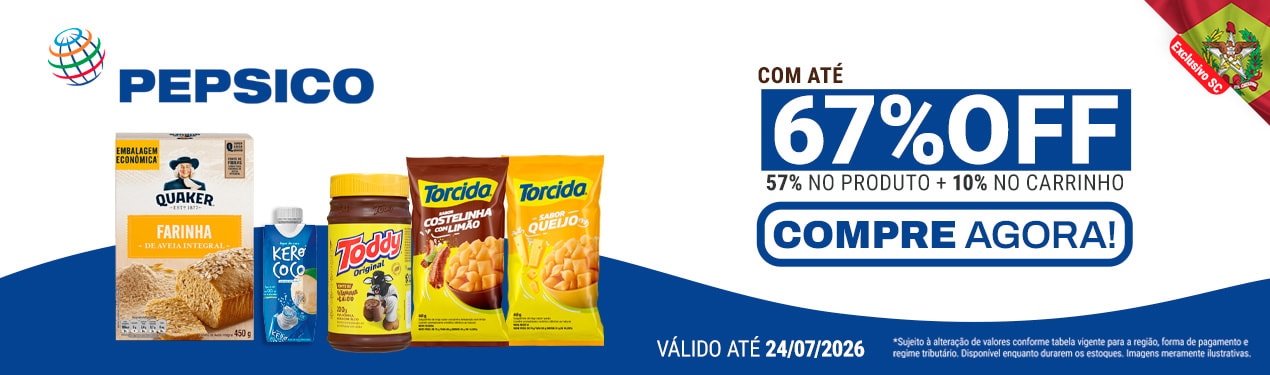 Linha Pepsico com 67% OFF*