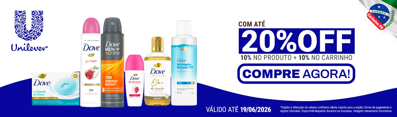 Linha Unilever PC com 20% OFF*