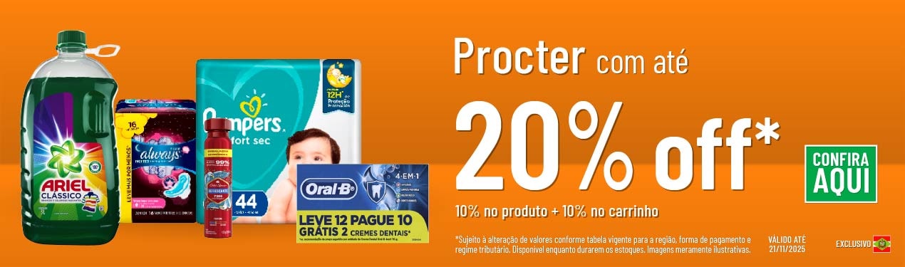 Linha Procter com 20% OFF*