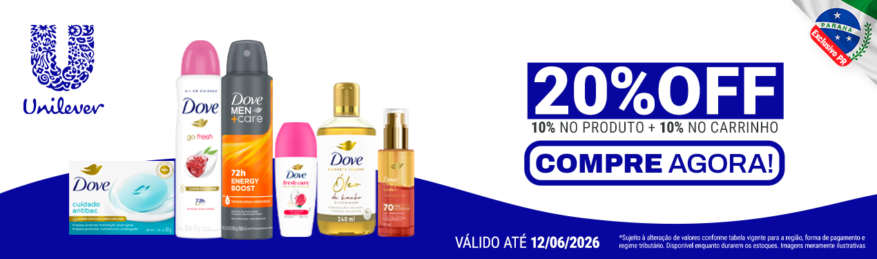 Linha Unilever PC com 20% OFF*