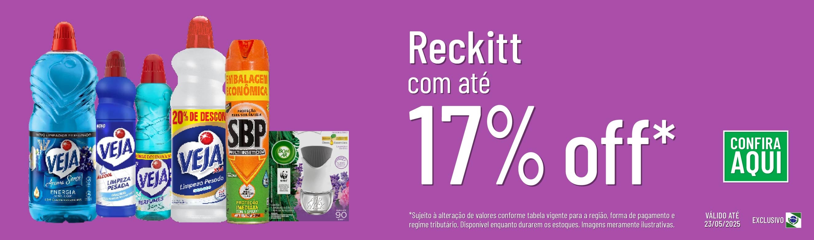 Linha Reckitt com 17% OFF*