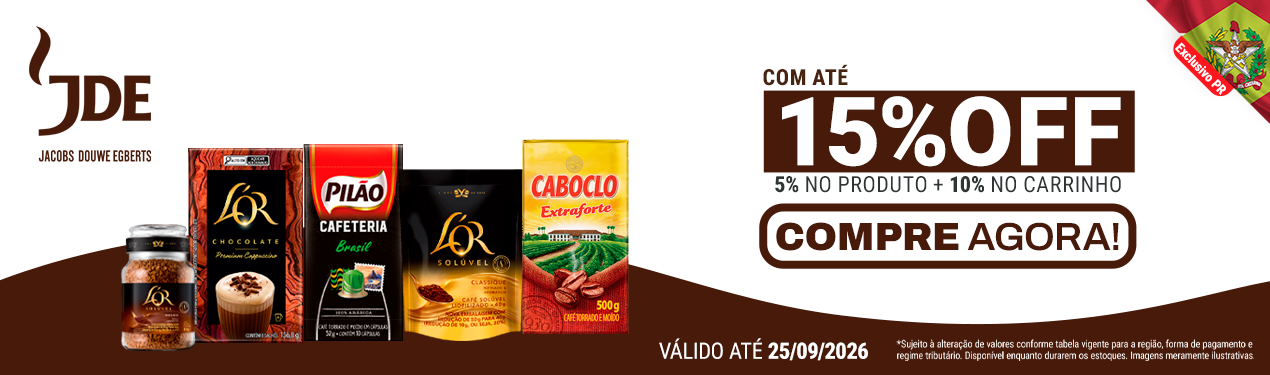 Linha JDE com 15% OFF*