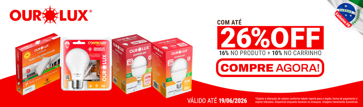 Linha Ourolux com 26% OFF*
