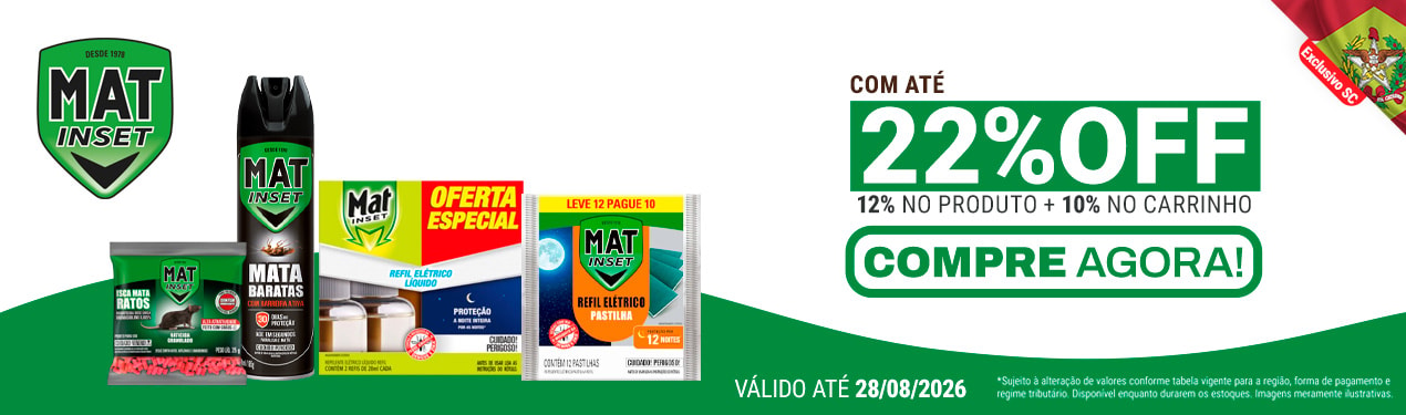 Linha Mat inset com até 22%OFF*