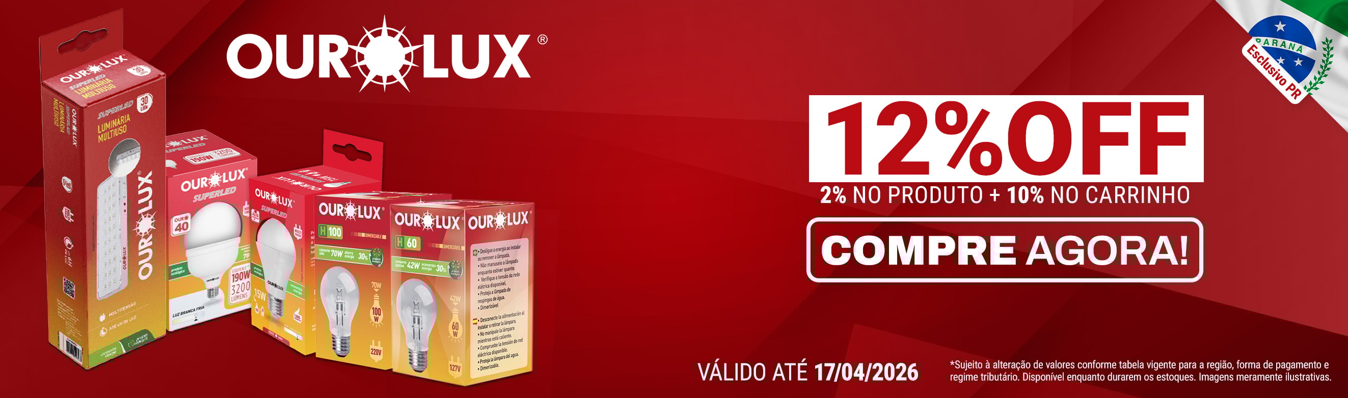 Linha Ourolux em até 12%OFF*