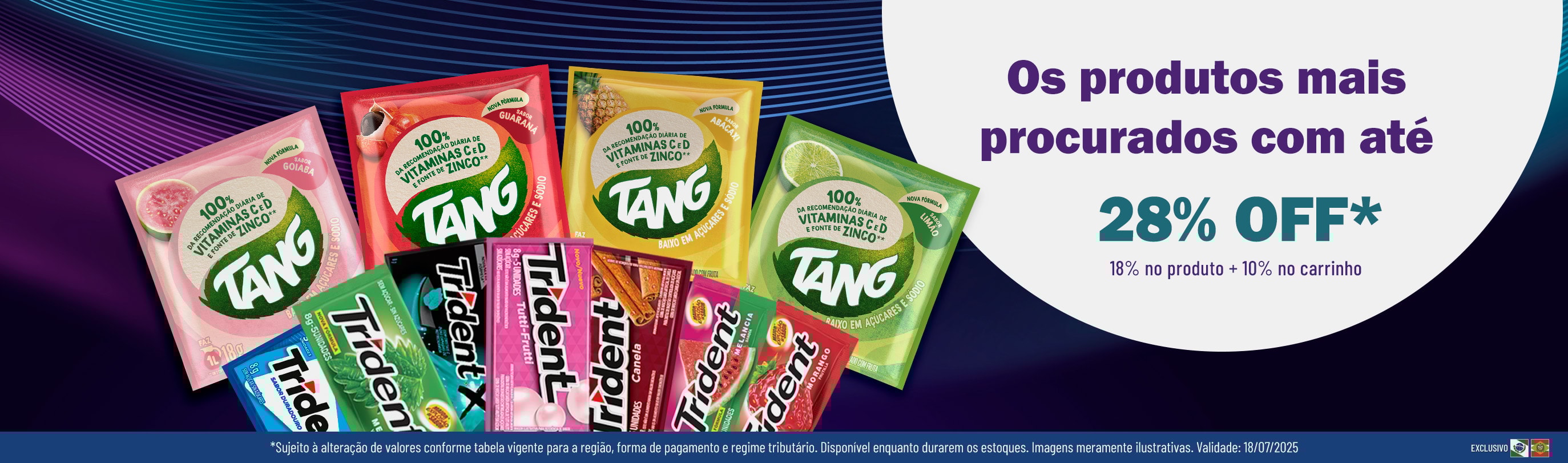 Linha Mondelez com 28% OFF*