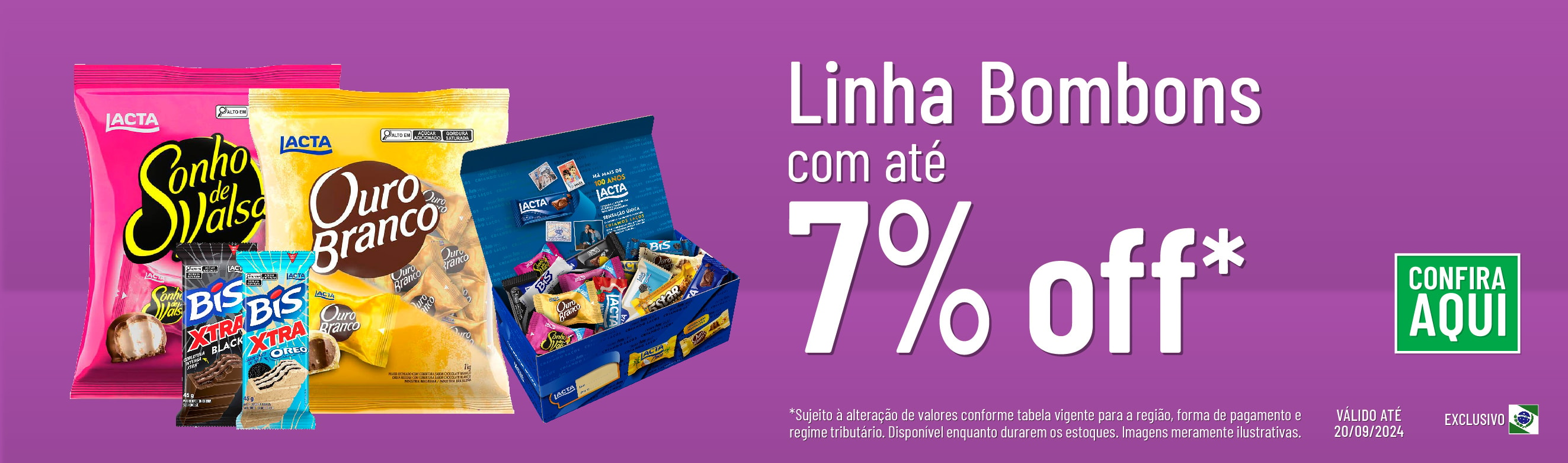 Linha Mondelez com 7% OFF*