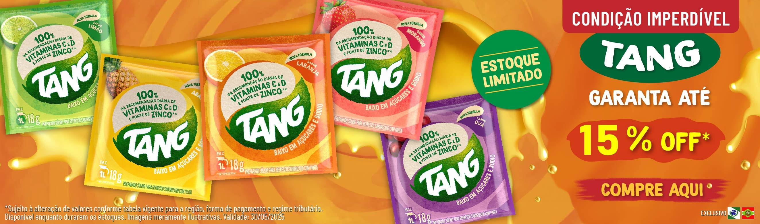 Linha Tang com 5% OFF*