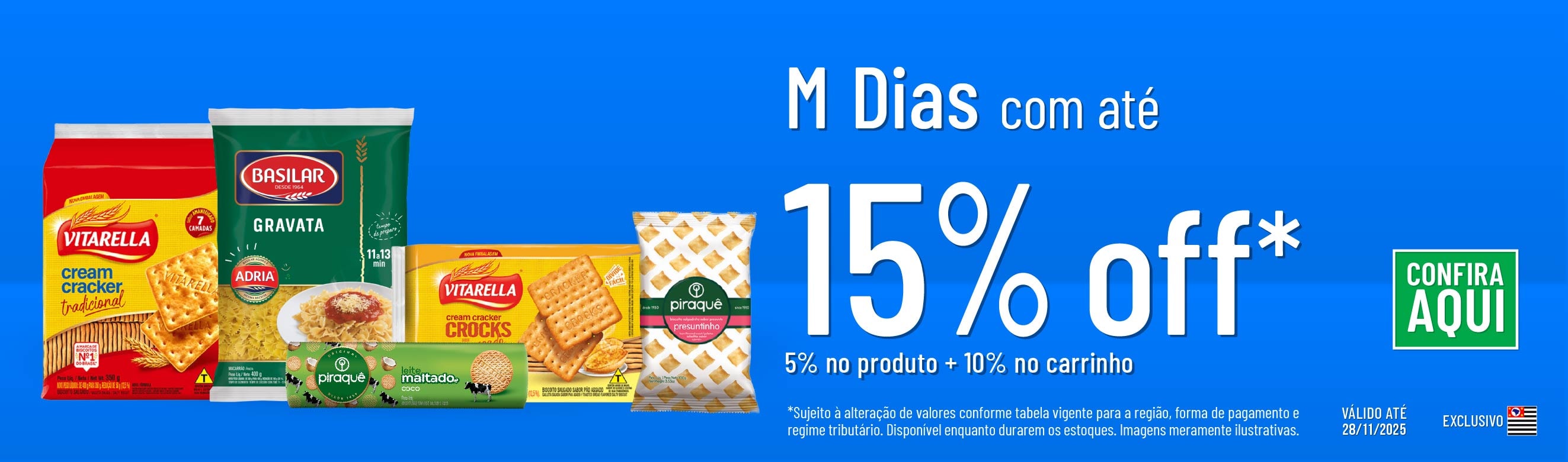 Linha M Dias com 15% OFF*