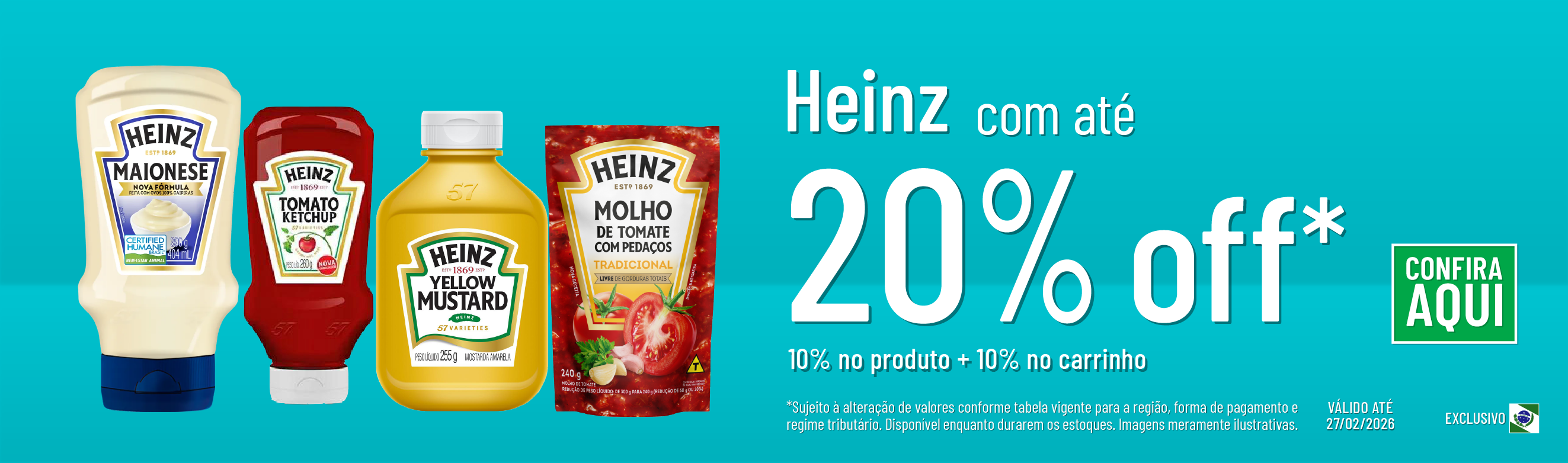 Linha Heinz com 20% OFF*