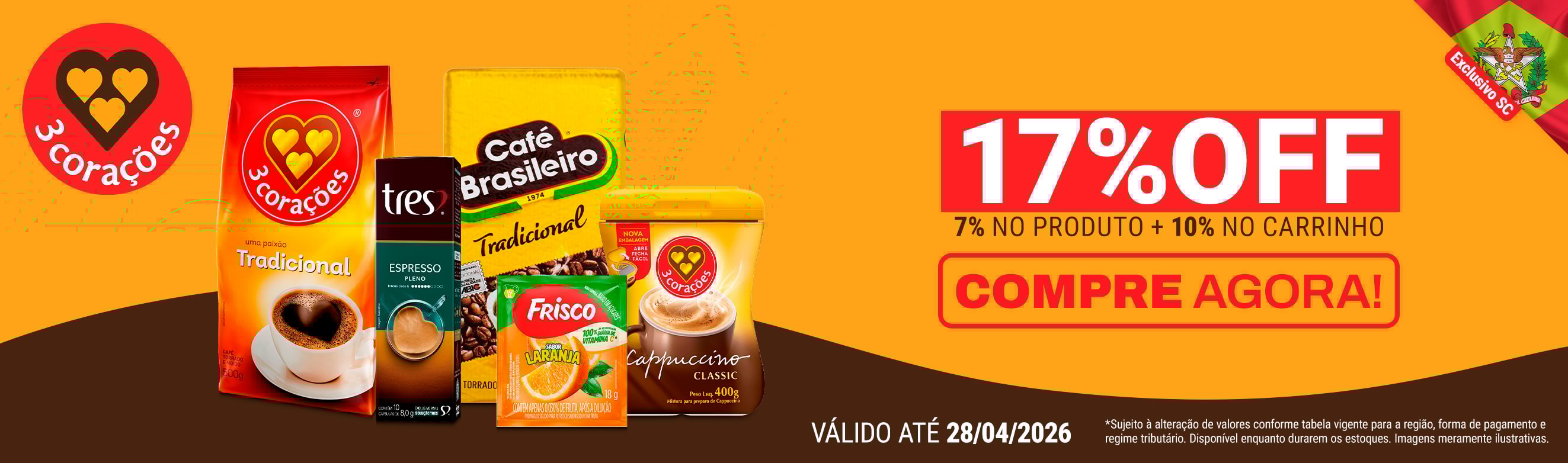 Linha 3 Corações em até 17%OFF*