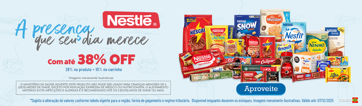 Linha Nestle com 38% OFF*