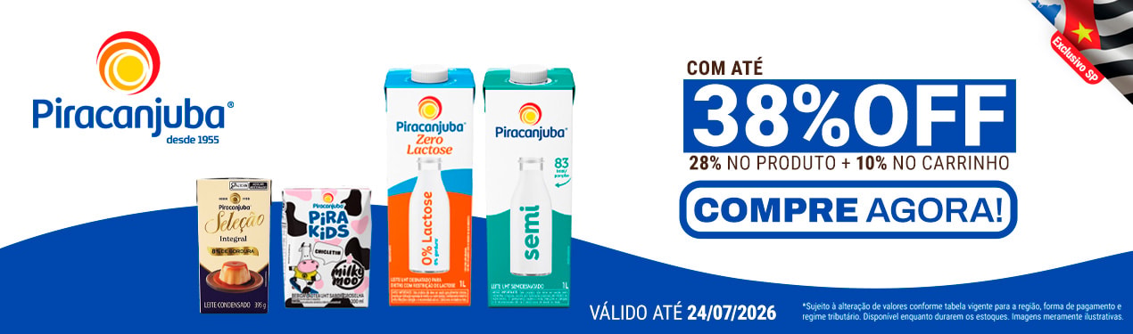 Linha Piracanjuba com até 38% OFF*
