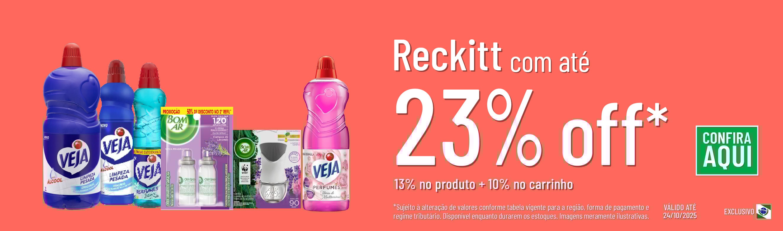 Linha Reckitt com 23% OFF*