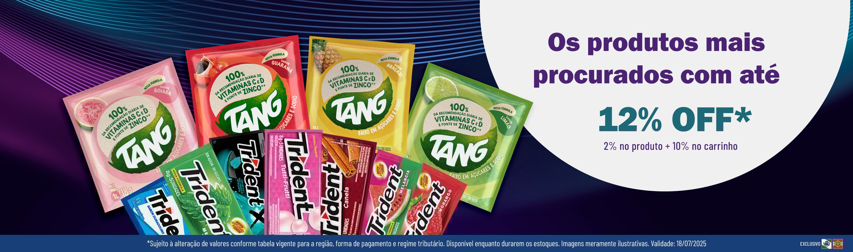Linha Mondelez com 12% OFF*