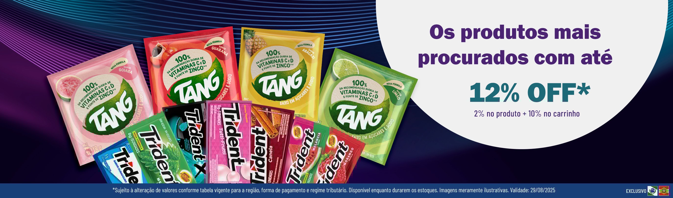 Linha Mondelez com 12% OFF*