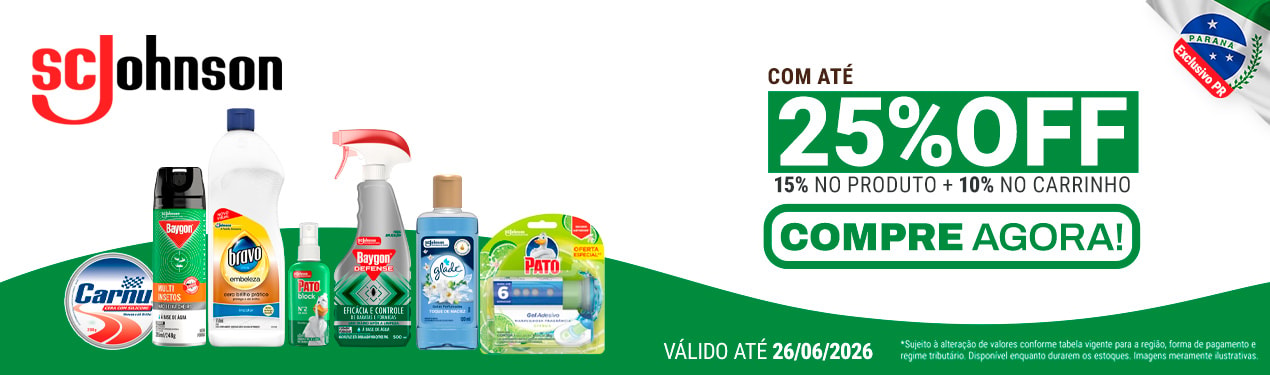 Linha SC Johnson com 25% OFF*