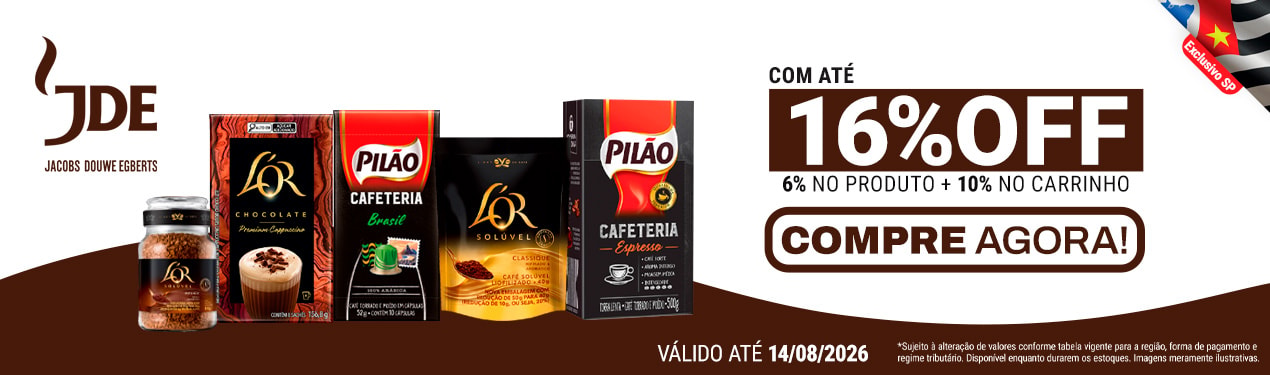 Linha JDE com 16% OFF*