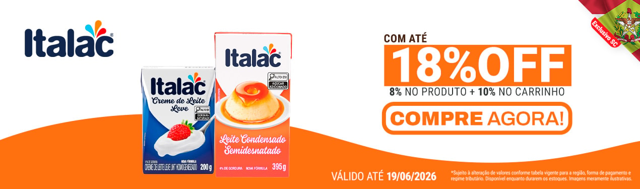 Linha Italac com até 18%OFF*