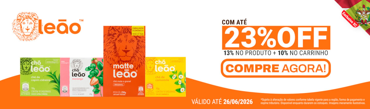 Linha Leão com 23% OFF*