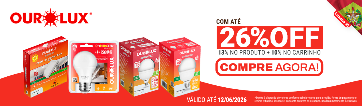 Linha Ourolux com 26% OFF*