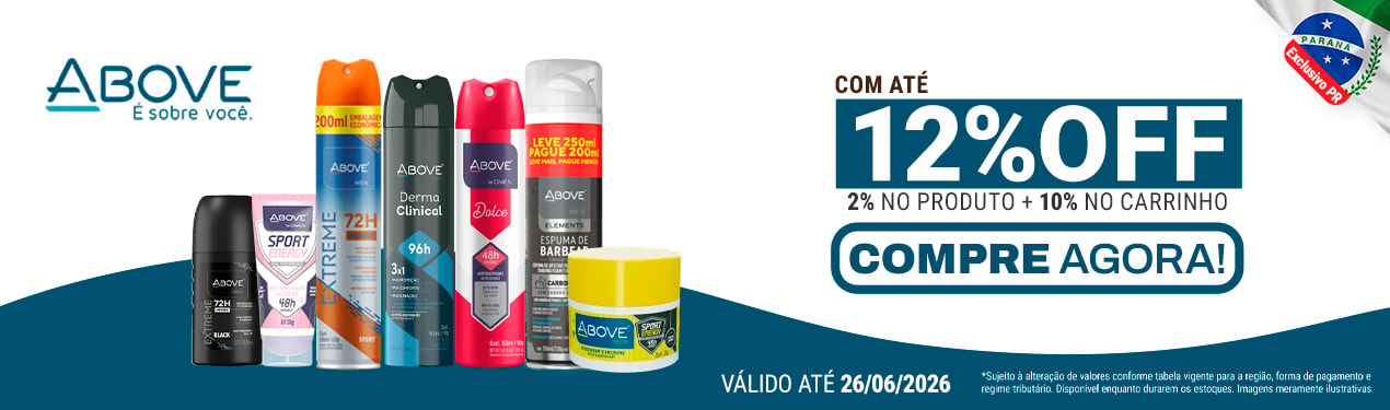 Linha Above com 12% OFF*