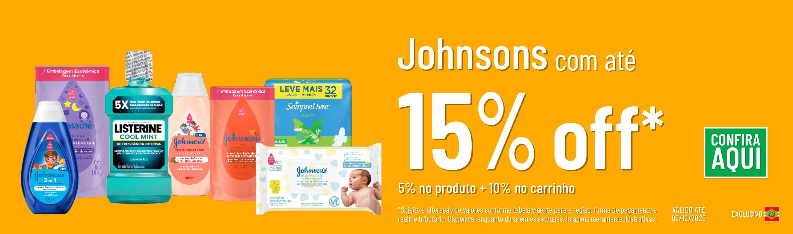 Linha Johnsons com 15% OFF*