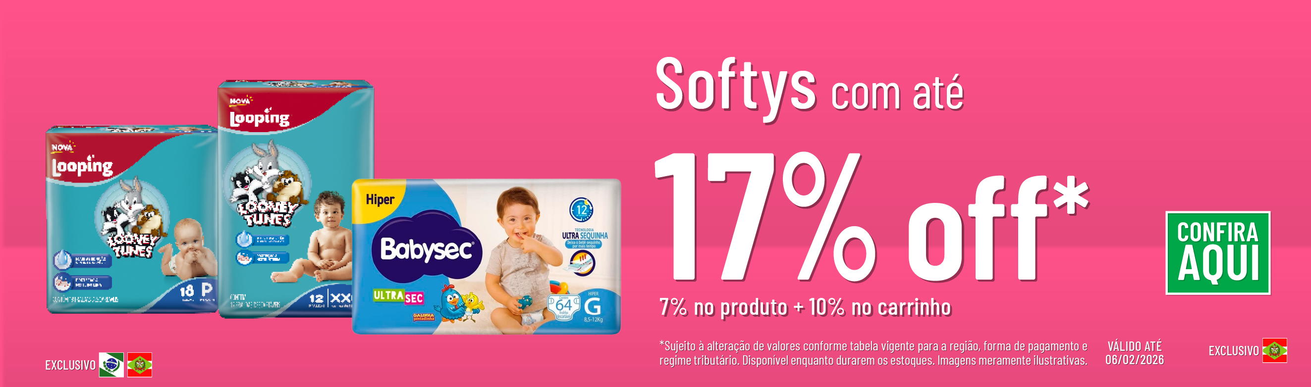 Linha Softys com 817% OFF*